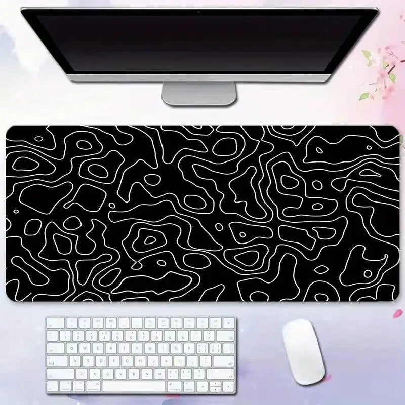 Large Non-Slip Line Pattern Gaming Mouse Mat