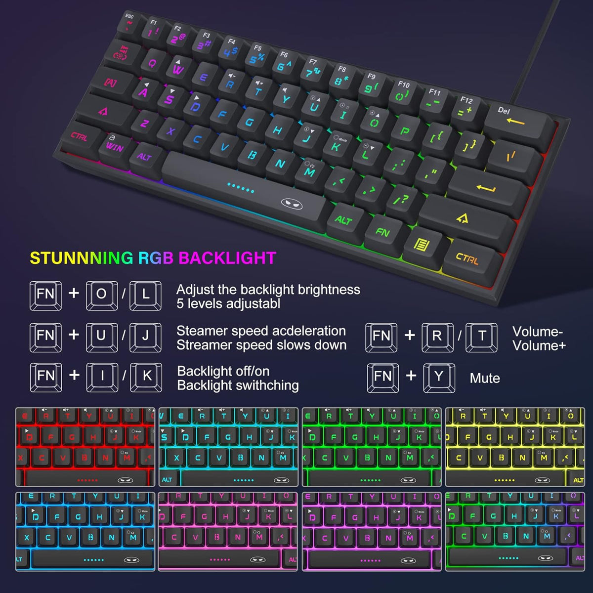 TS91 Mini 60% Gaming Keyboard
