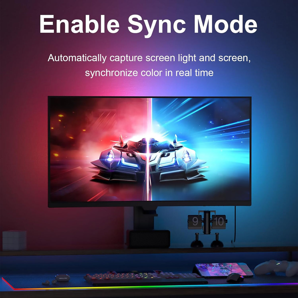 RGB LED Monitor Backlight Strip for Gaming & PC